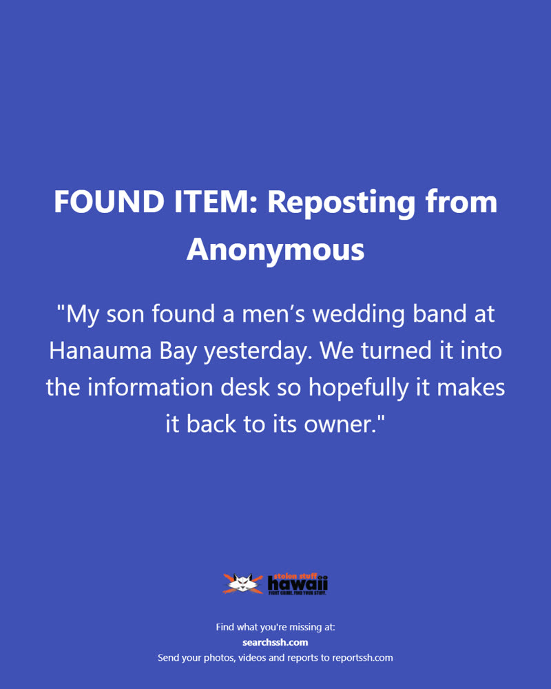 FOUND ITEM - Oahu | SSH Search