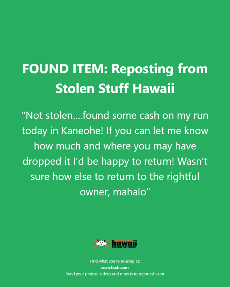 FOUND ITEM - Oahu | SSH Search