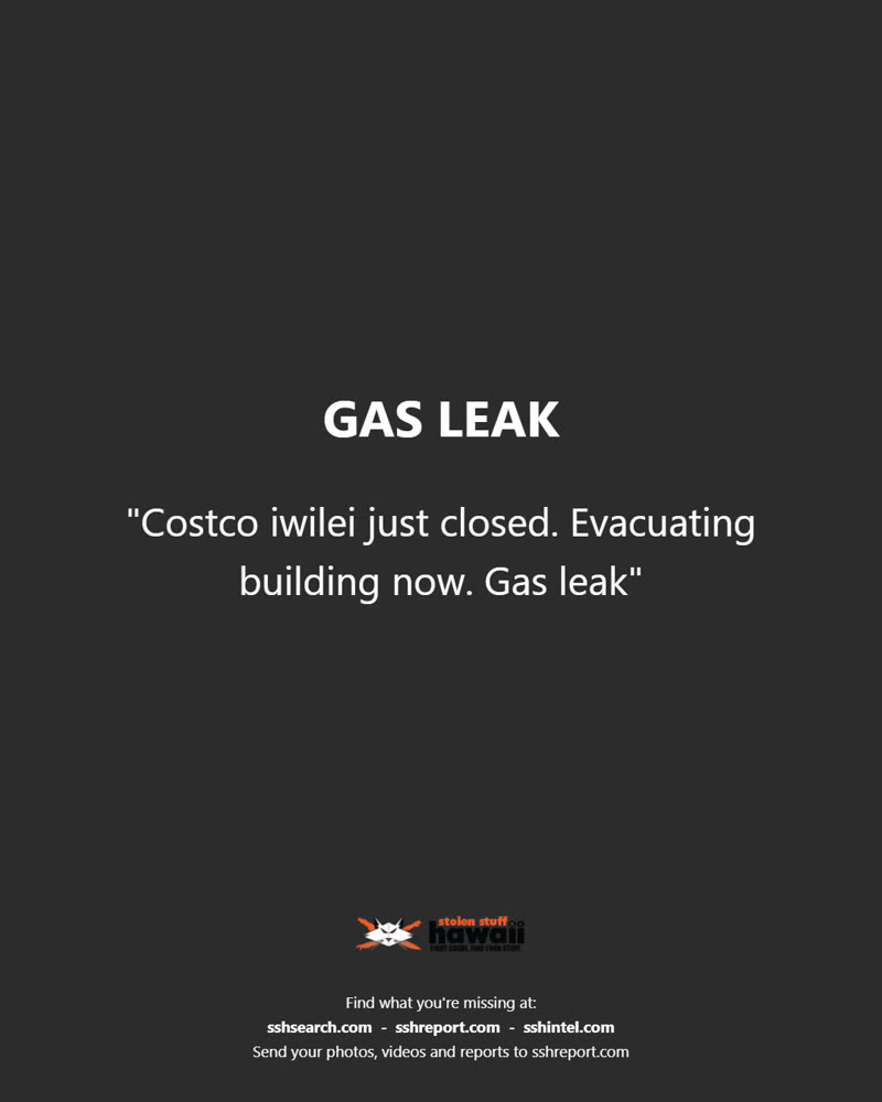 GAS LEAK - Oahu | SSH Search