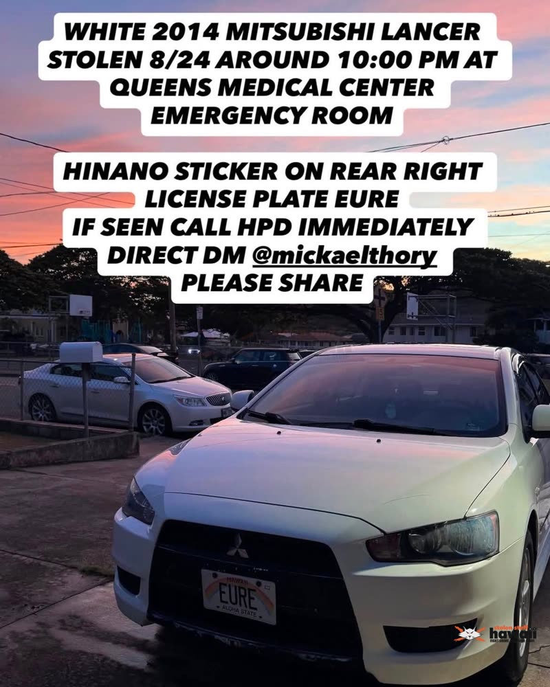 VEHICLE THEFT - Oahu | SSH Search