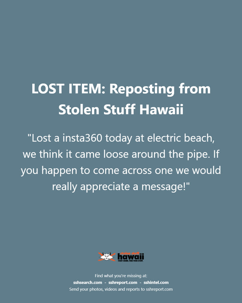 LOST ITEM - Electric Beach | SSH Search