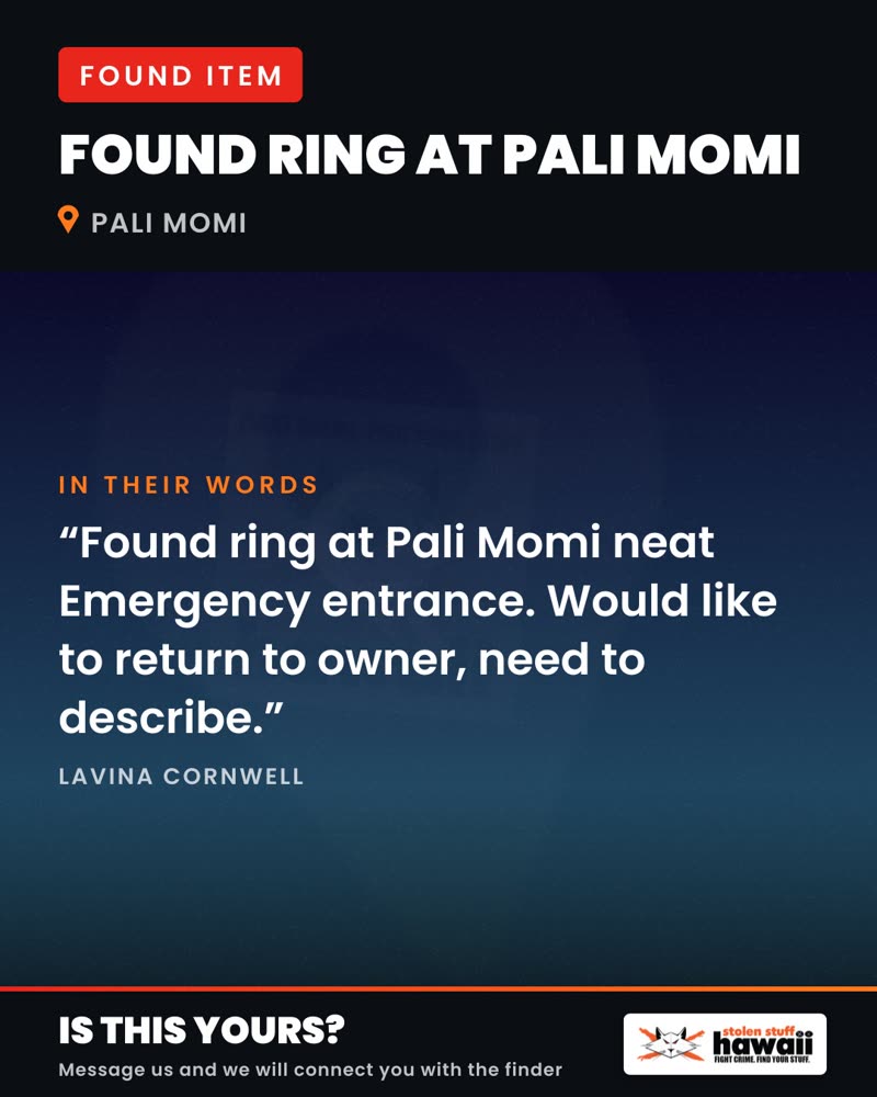 FOUND ITEM - Oahu | SSH Search