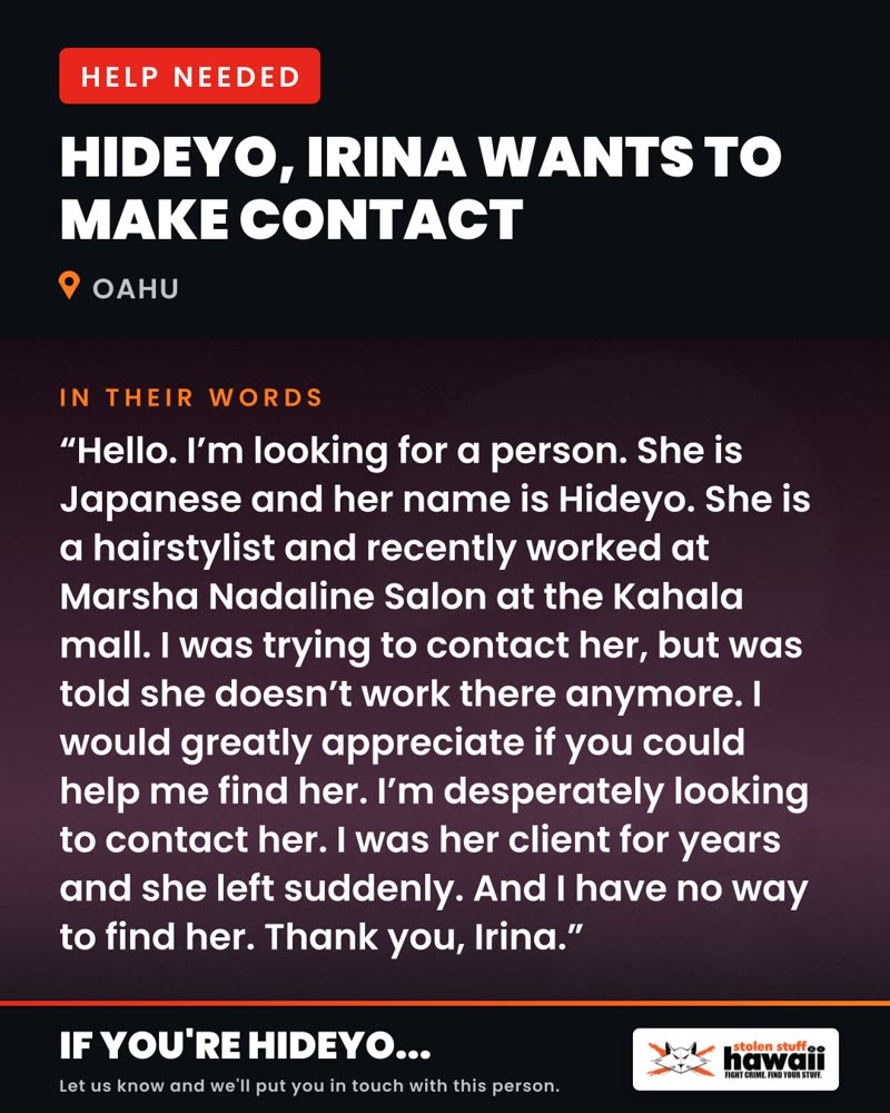 HELP NEEDED - Oahu | SSH Search