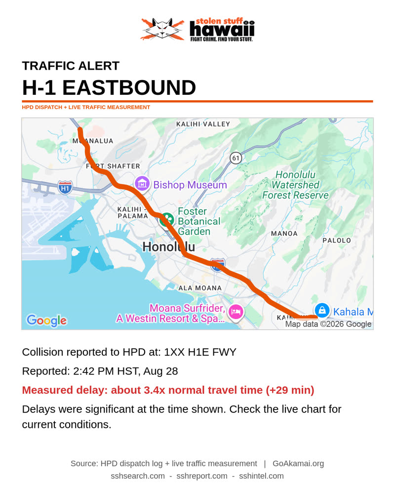TRAFFIC INCIDENT - 1XX H1E FWY | SSH Search