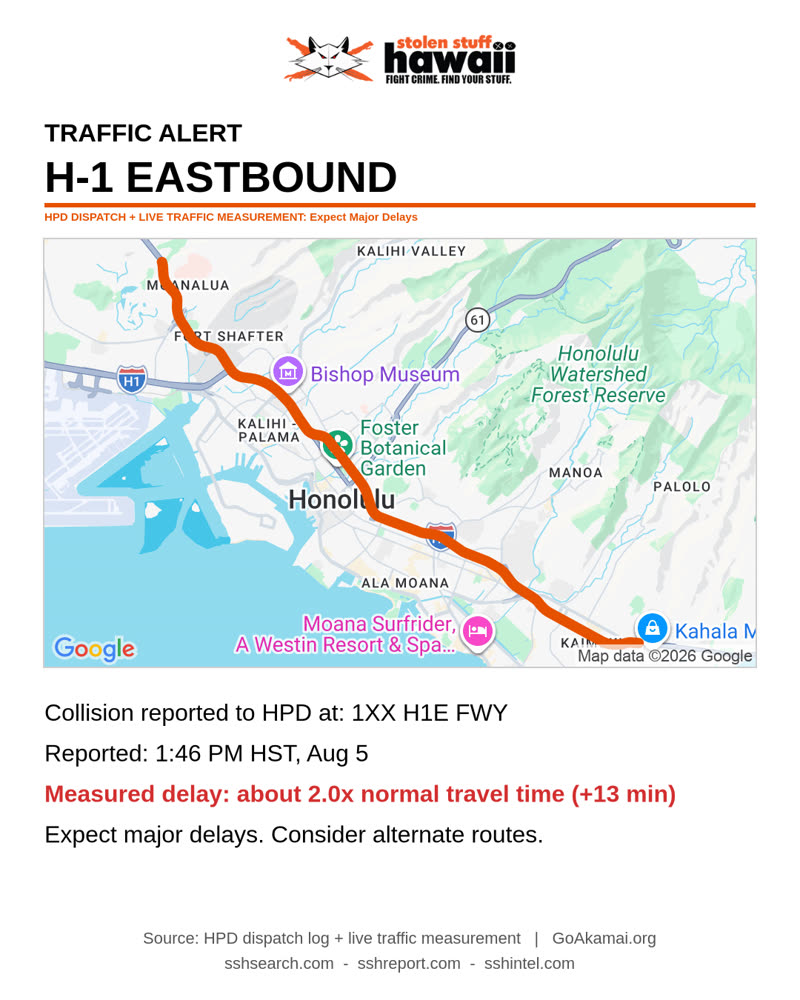 TRAFFIC INCIDENT - 1XX H1E FWY | SSH Search