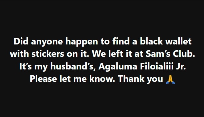 LOST ITEM - Oahu | Stolen Stuff Hawaii