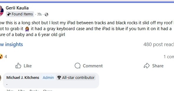 LOST ITEM - Oahu | Stolen Stuff Hawaii