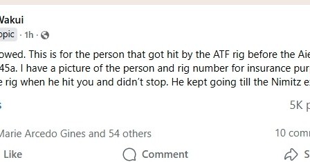 HIT AND RUN - Oahu | Stolen Stuff Hawaii