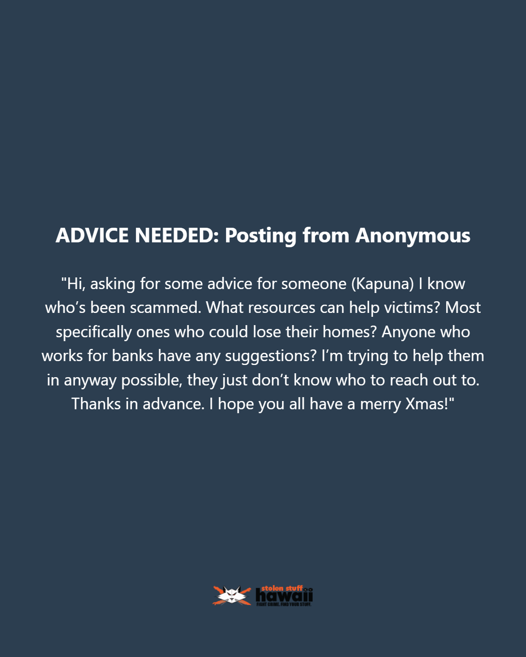 ADVICE NEEDED - Oahu | Stolen Stuff Hawaii
