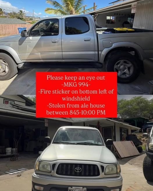 VEHICLE THEFT - Oahu | Stolen Stuff Hawaii