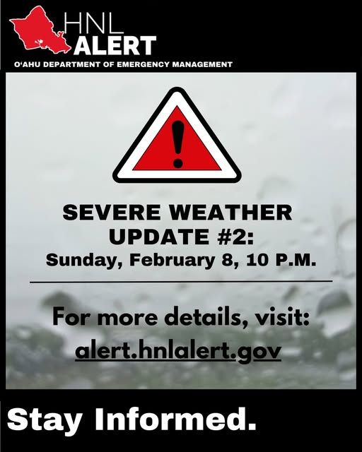 WEATHER ALERT - Oahu | Stolen Stuff Hawaii