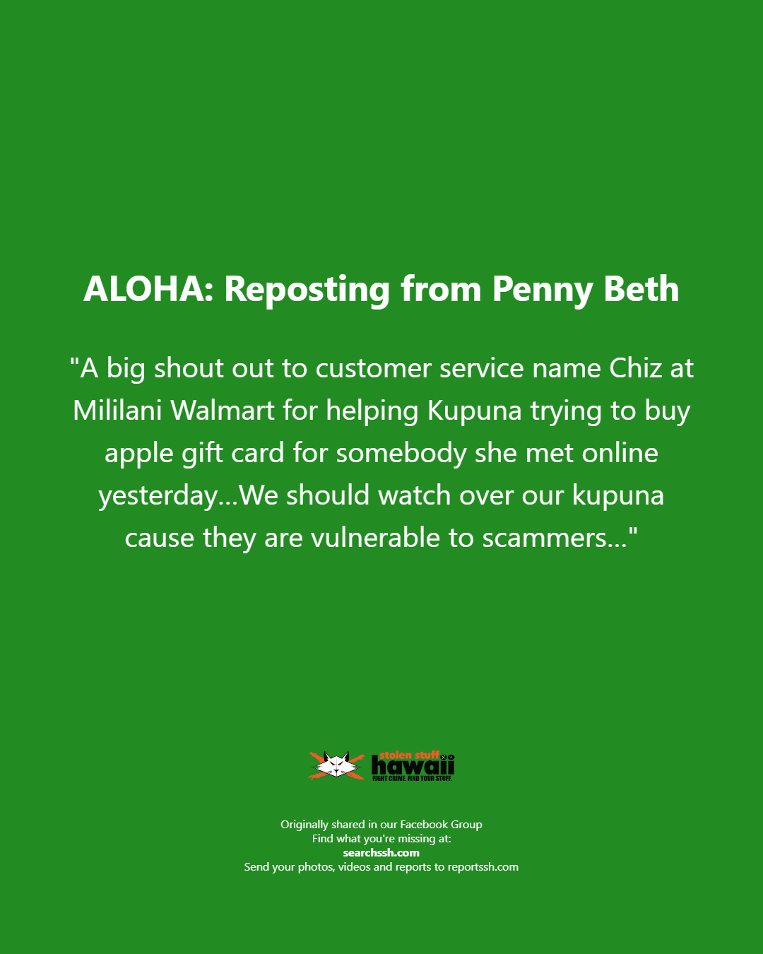 ALOHA - Oahu | Stolen Stuff Hawaii