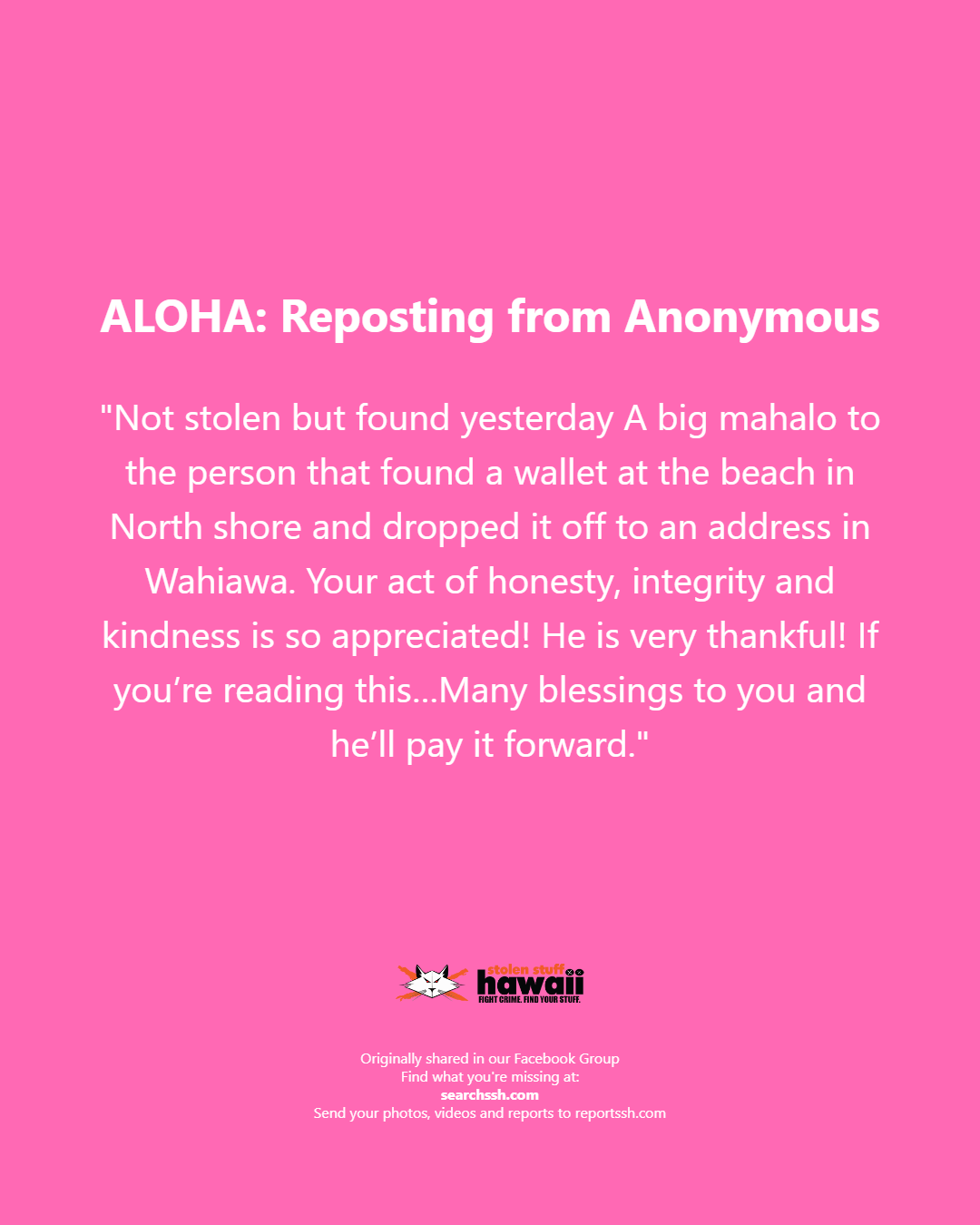 ALOHA - Oahu | Stolen Stuff Hawaii