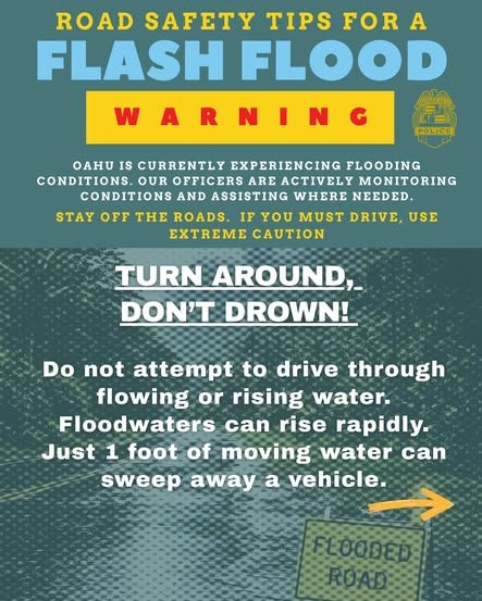 WEATHER ALERT - Oahu | Stolen Stuff Hawaii
