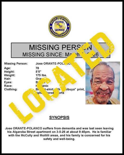 MISSING PERSON - Oahu | Stolen Stuff Hawaii