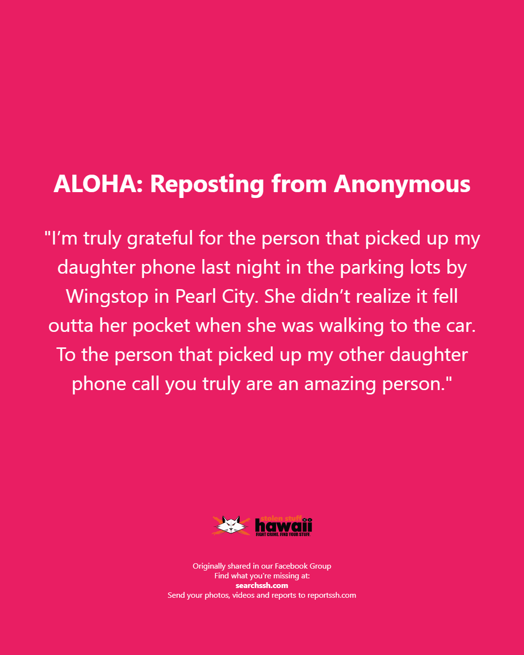 ALOHA - Oahu | Stolen Stuff Hawaii