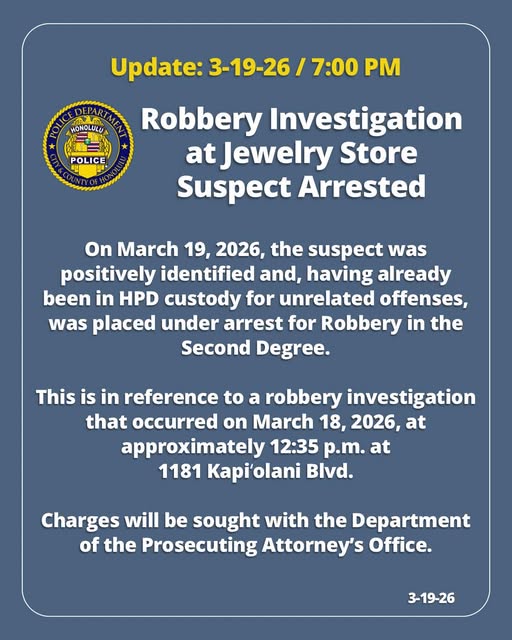 ROBBERY - Oahu | Stolen Stuff Hawaii
