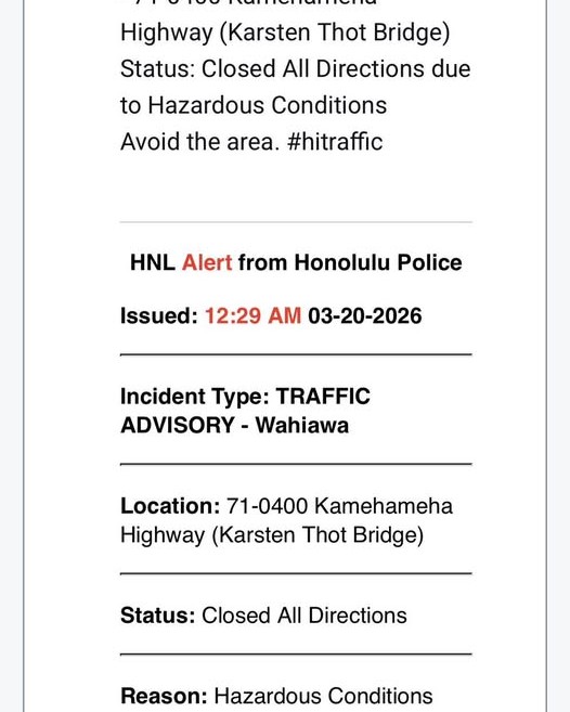 TRAFFIC - Oahu | Stolen Stuff Hawaii