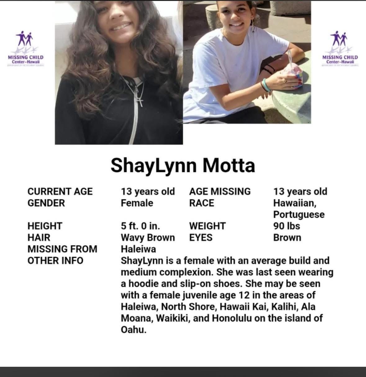 MISSING PERSON - Oahu | Stolen Stuff Hawaii