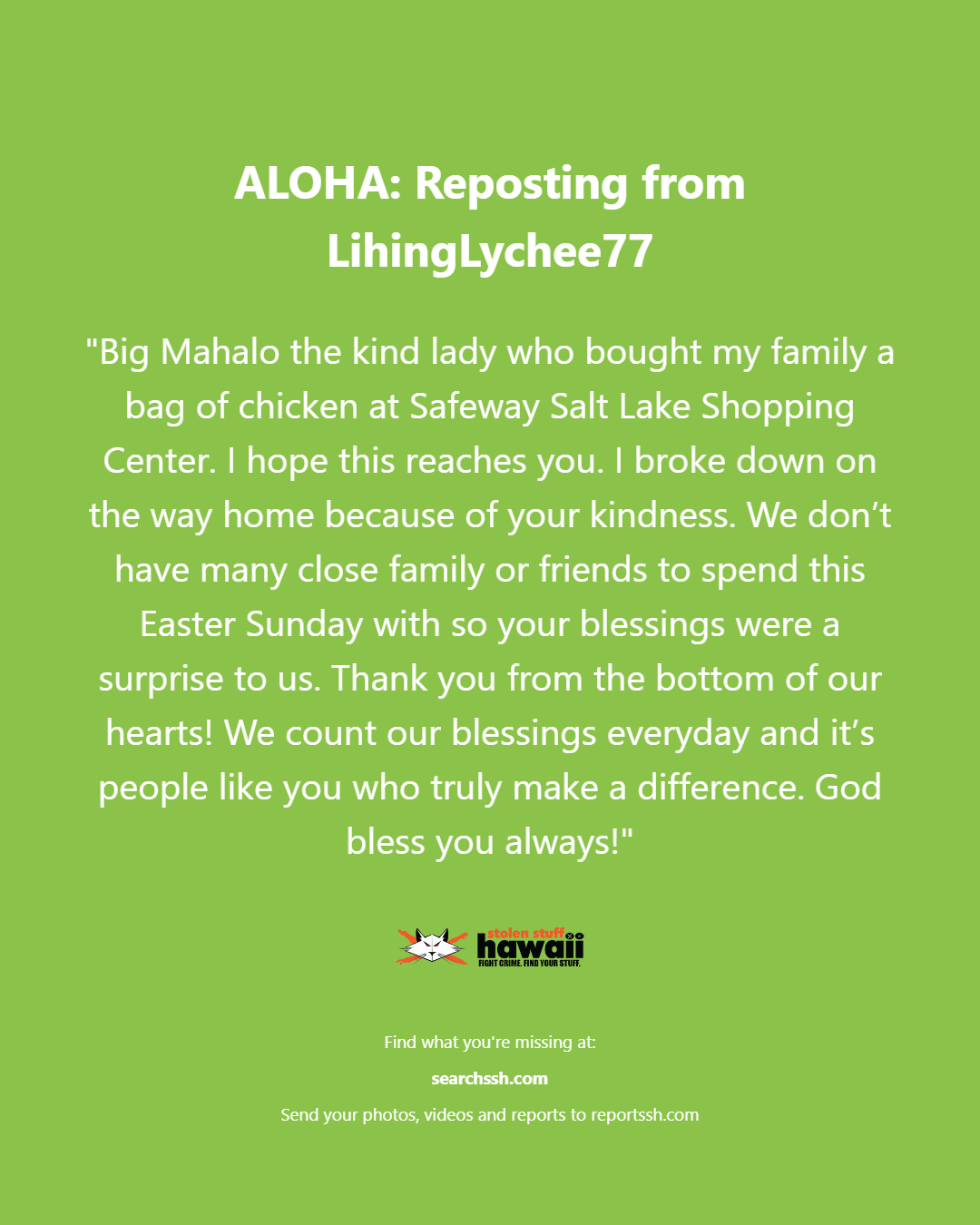 ALOHA - Oahu | Stolen Stuff Hawaii