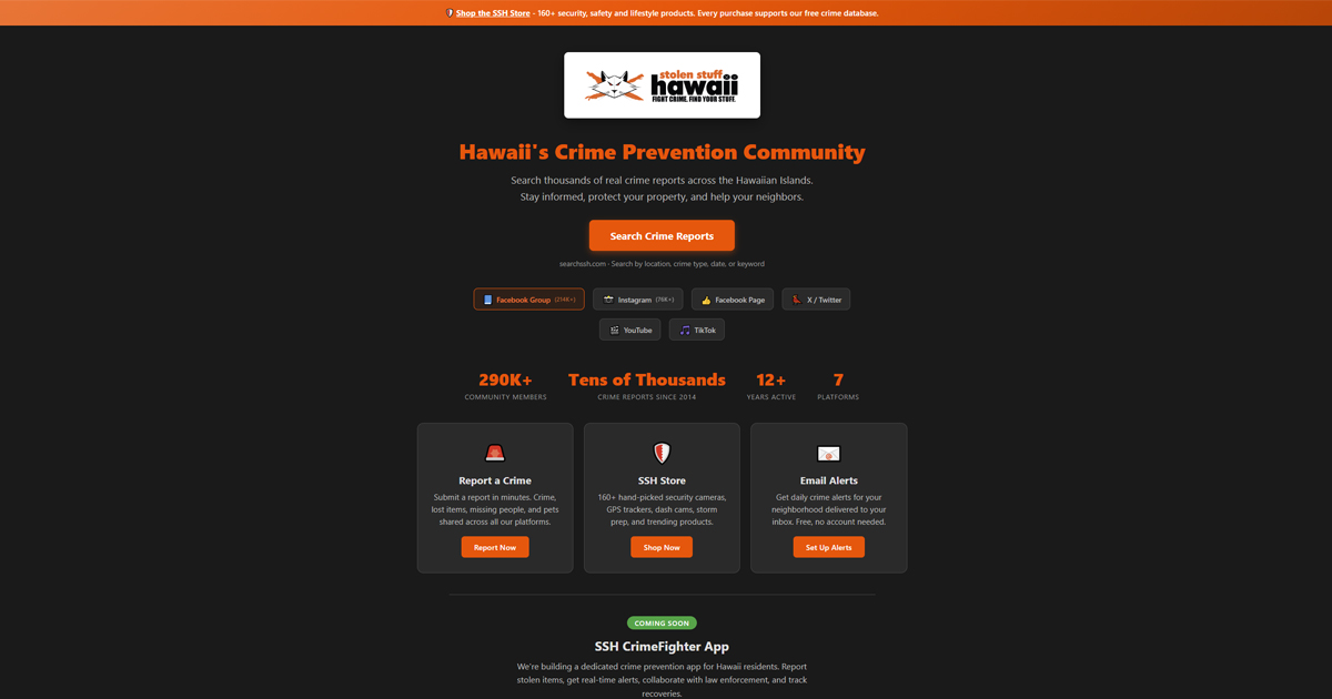 SSH OFFICIAL - Oahu | Stolen Stuff Hawaii
