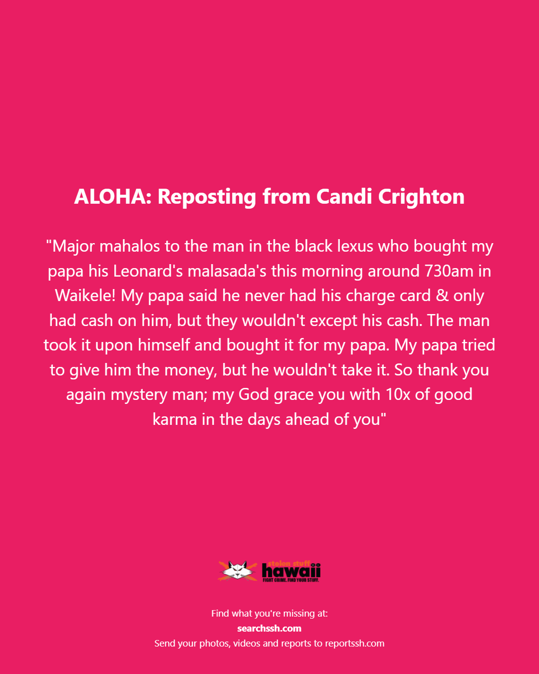ALOHA - Oahu | Stolen Stuff Hawaii