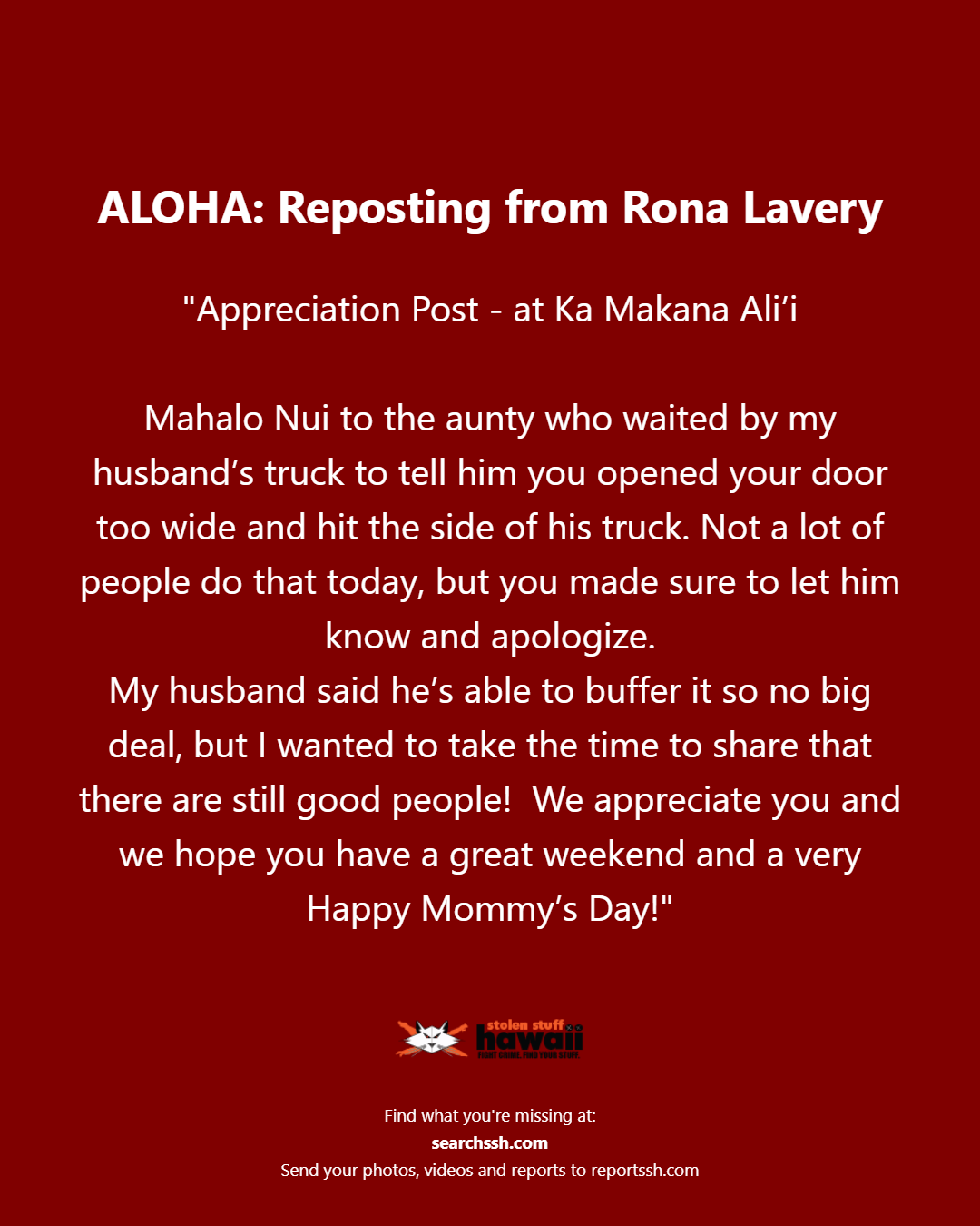 ALOHA - Oahu | Stolen Stuff Hawaii