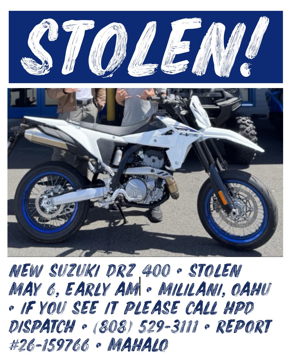 VEHICLE THEFT - Oahu | Stolen Stuff Hawaii