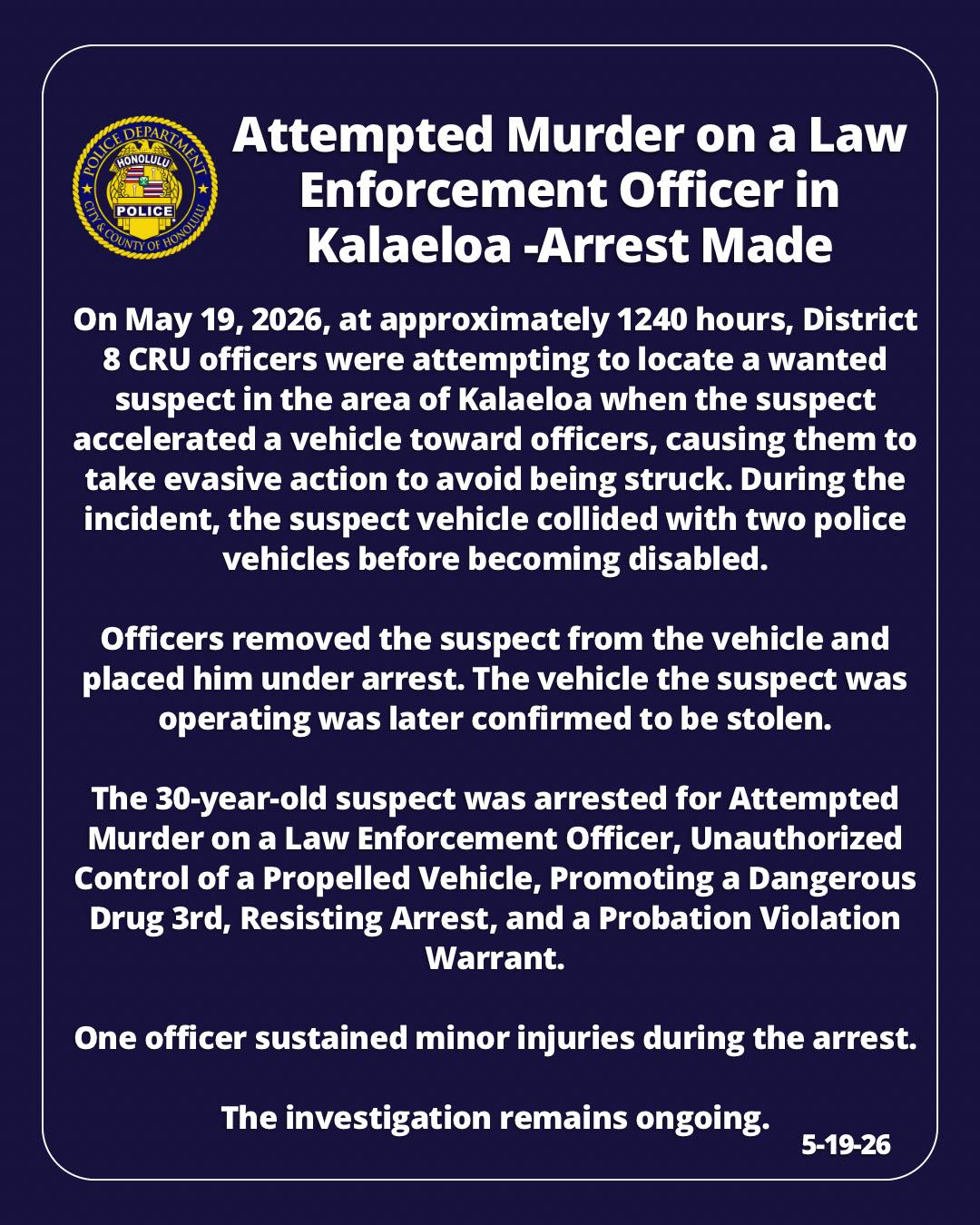 HPD OFFICIAL - Oahu | Stolen Stuff Hawaii