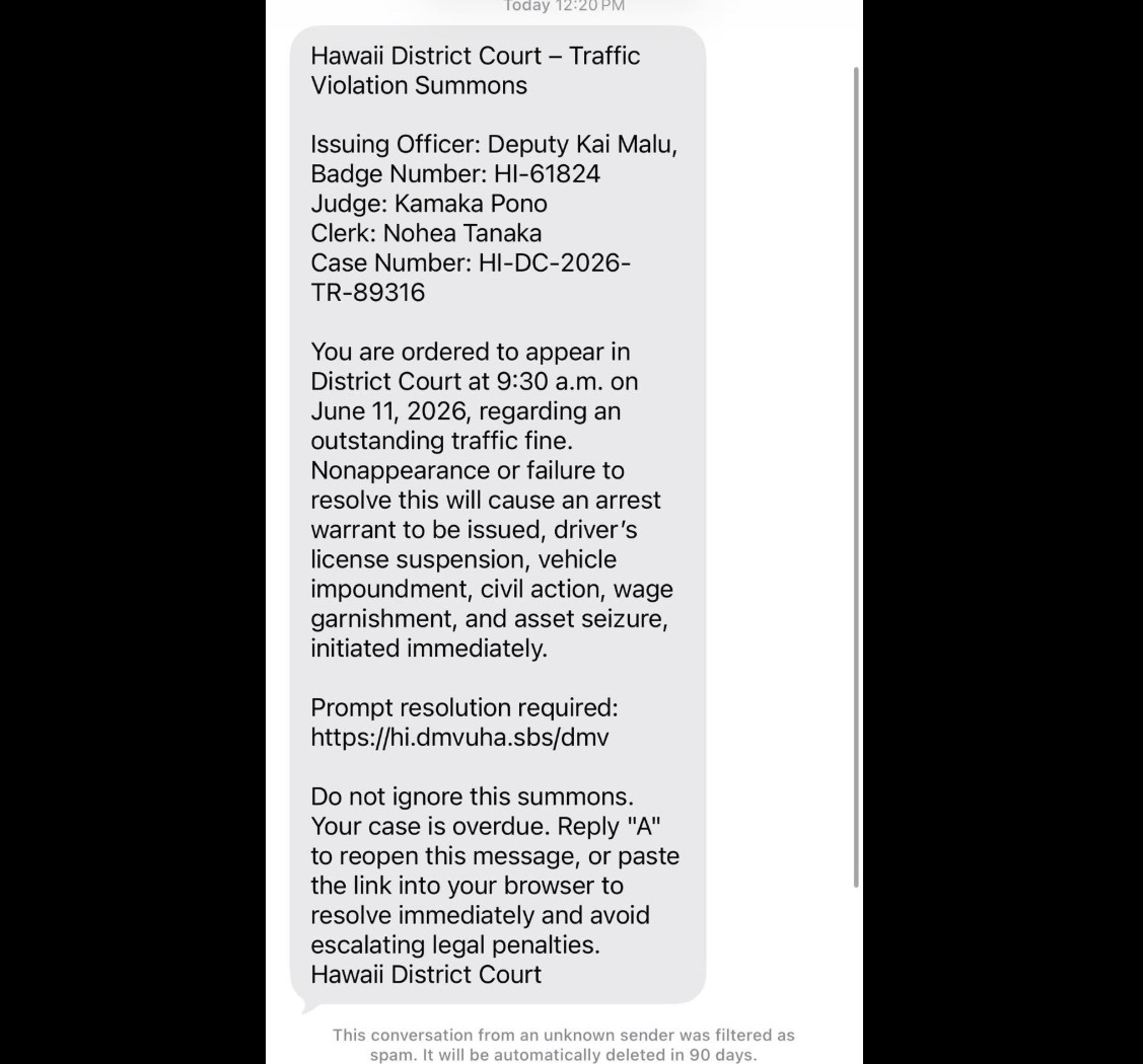 SCAM - Oahu | Stolen Stuff Hawaii