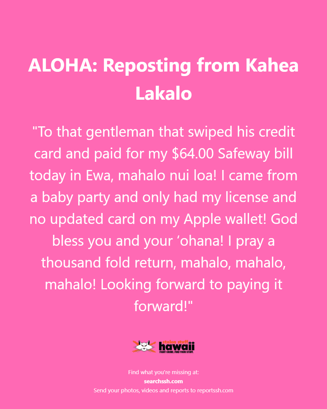 ALOHA - Oahu | Stolen Stuff Hawaii
