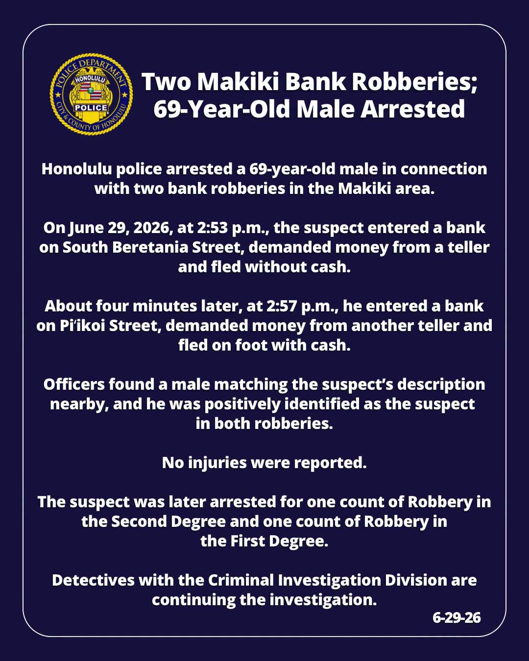 HPD OFFICIAL - Oahu | Stolen Stuff Hawaii