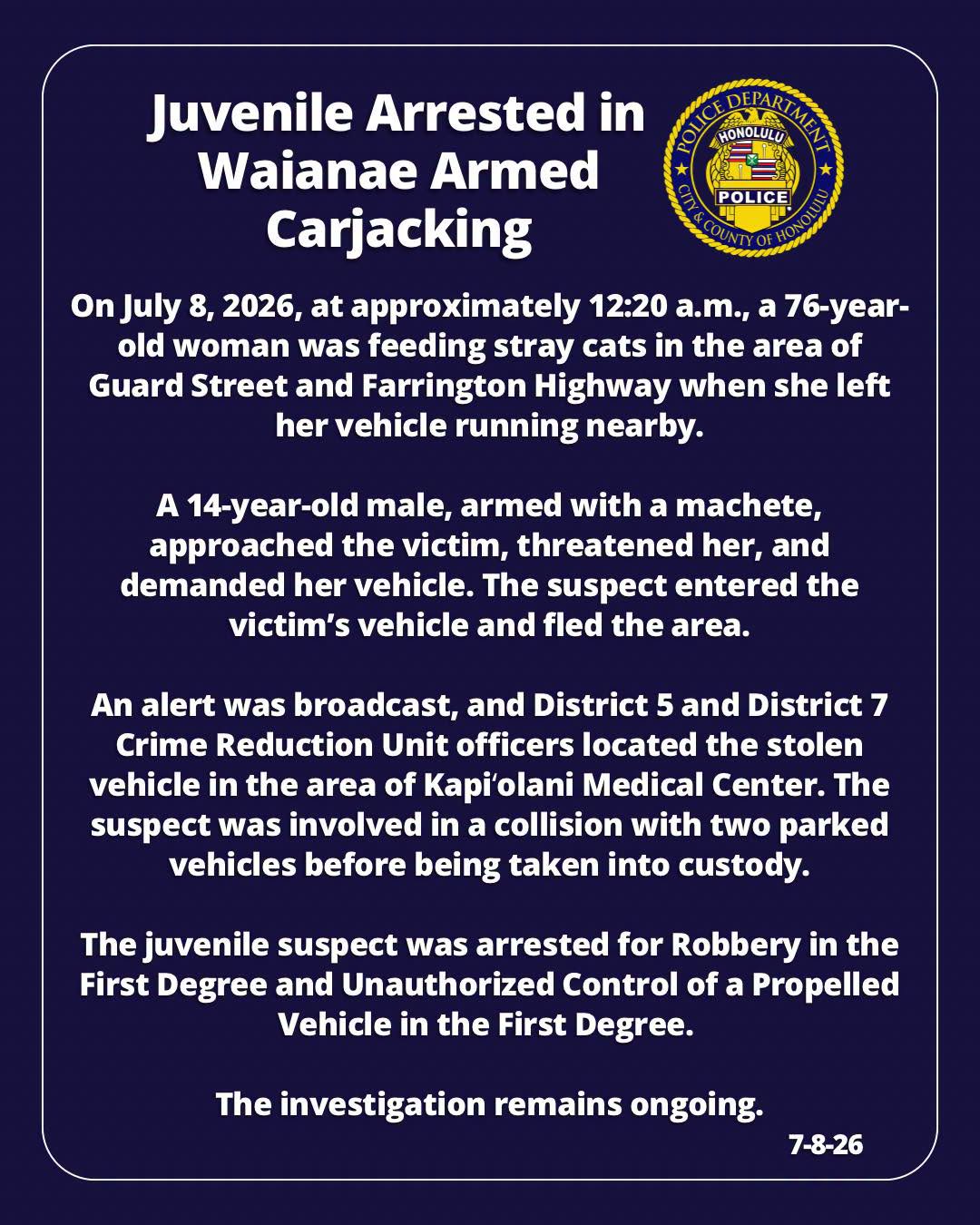 HPD OFFICIAL - Oahu | Stolen Stuff Hawaii