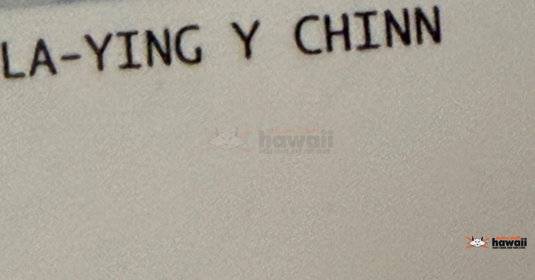 FOUND ITEM - Oahu | Stolen Stuff Hawaii