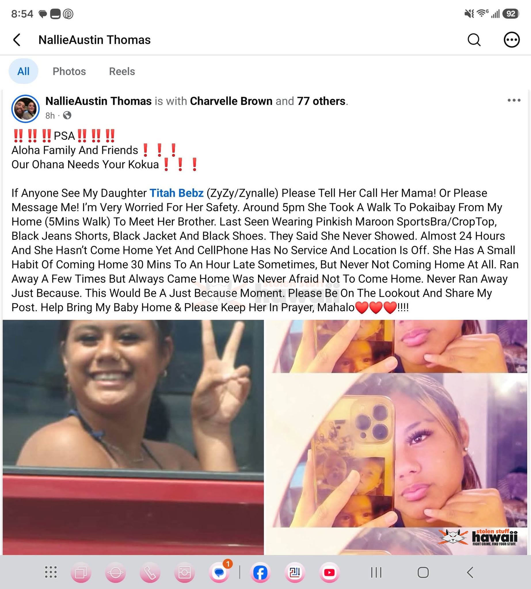 RUNAWAY - Oahu | Stolen Stuff Hawaii