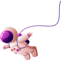 Astronaut floating