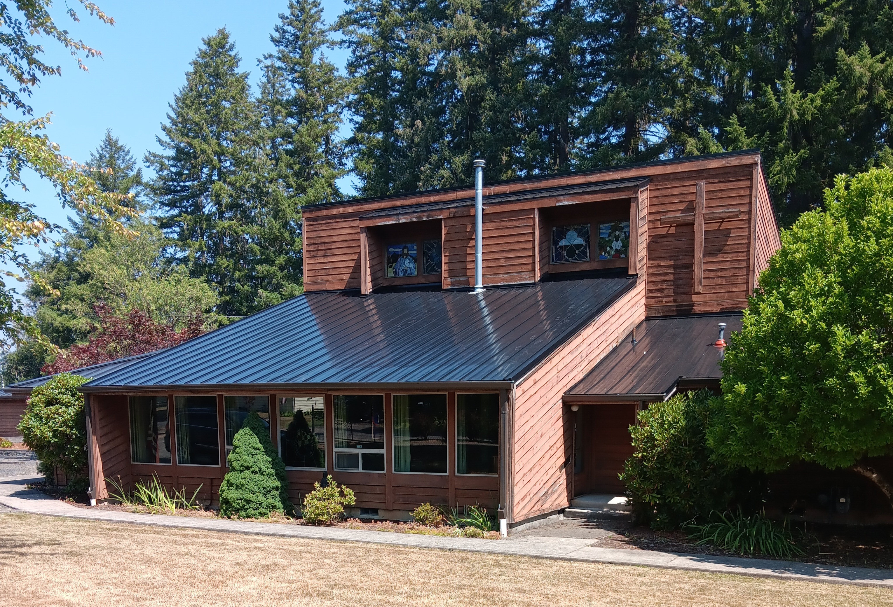St. Mary's Catholic Church, Vernonia with new roof