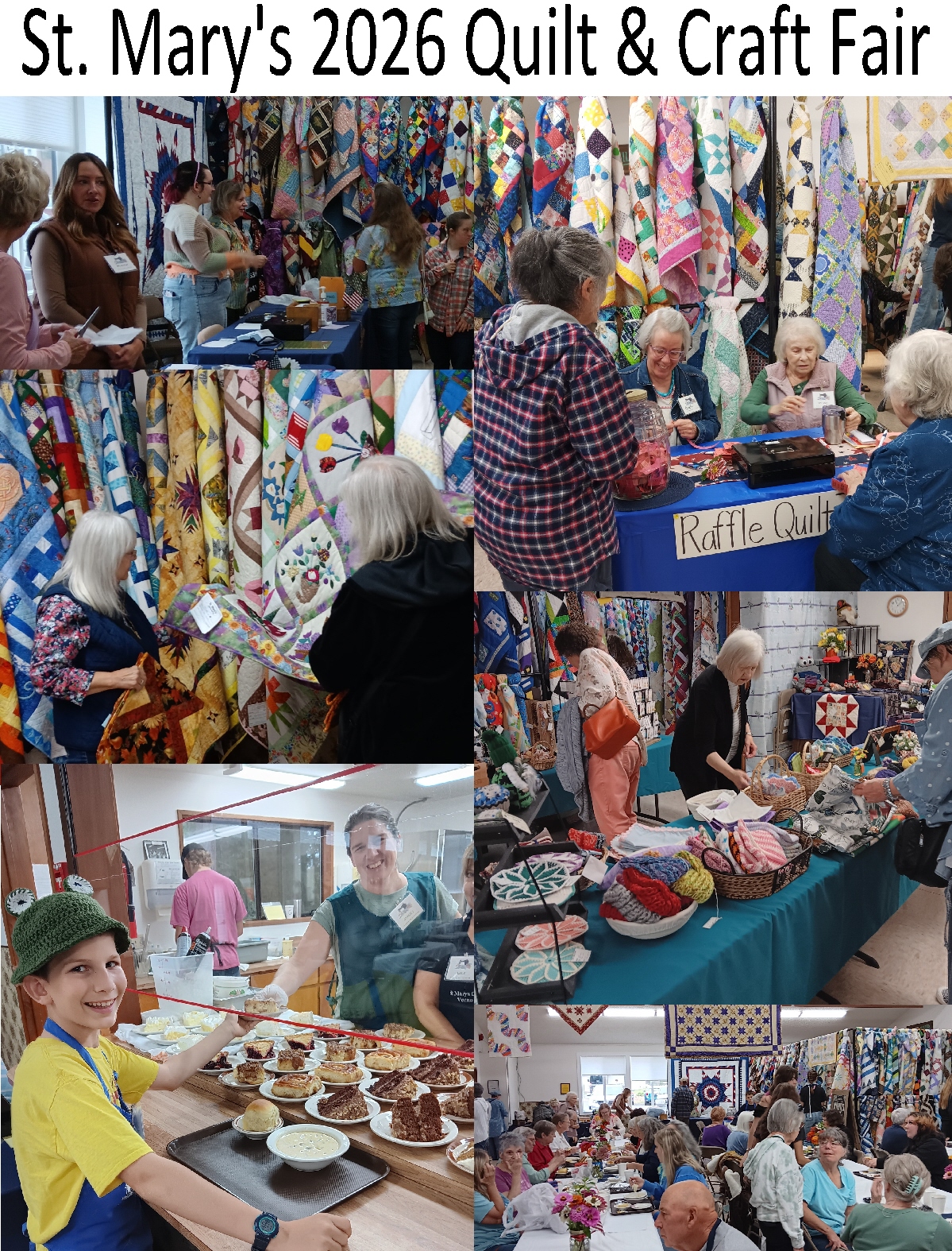 2026 Quilt & Crafts Fair volunteers photo collage