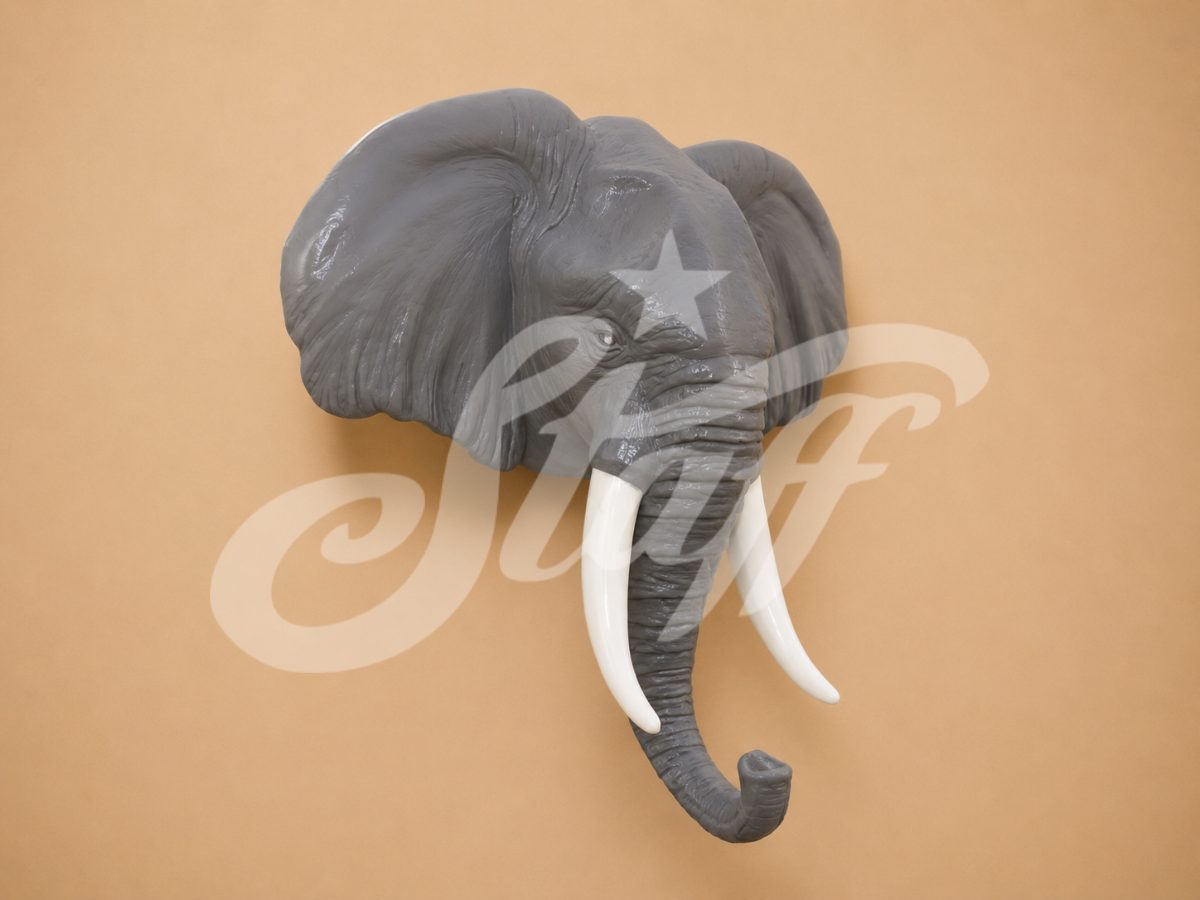 Cabeza de Elefante Safari Decorativa