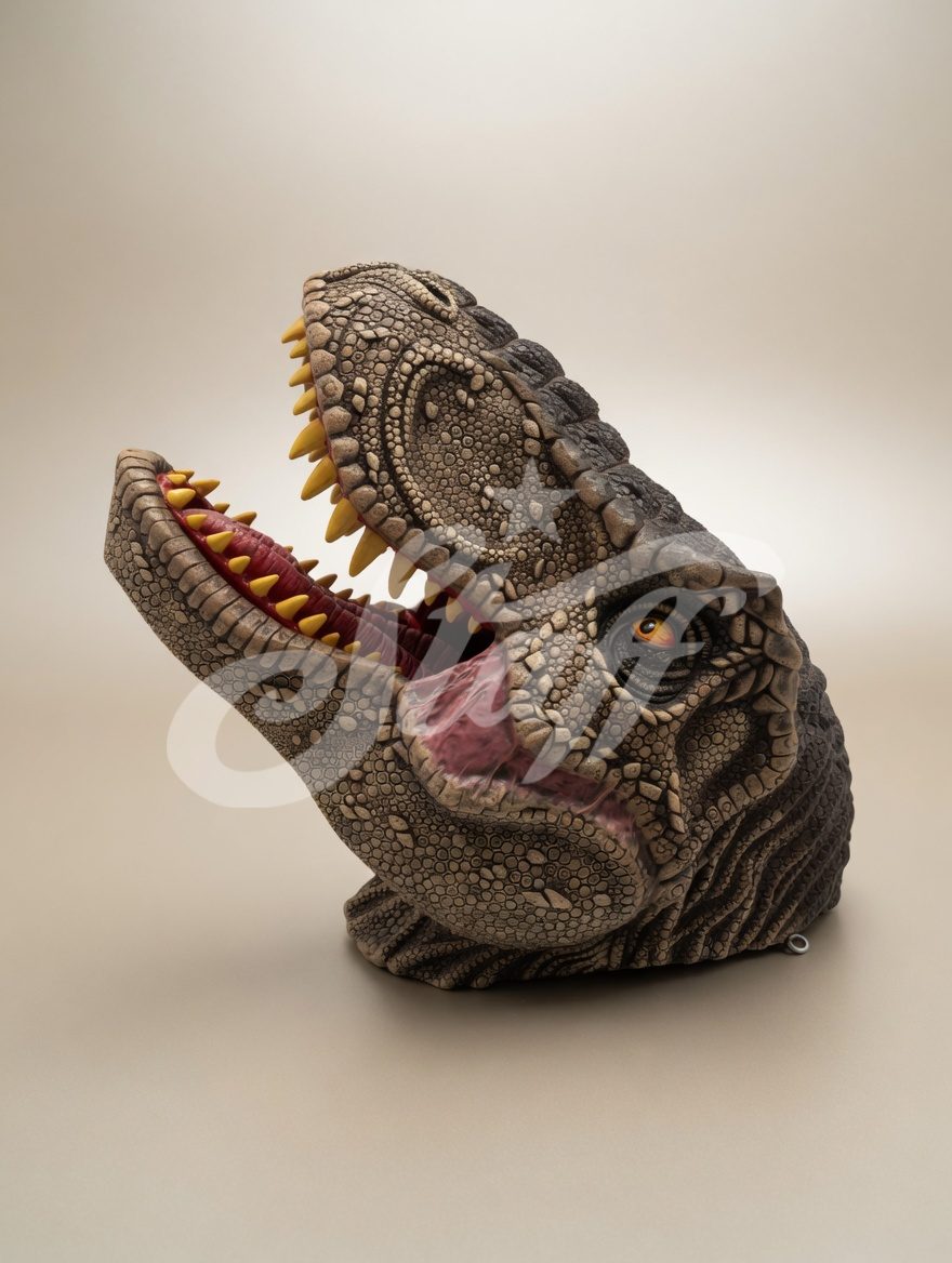 Cabeza de Cocodrilo Animada Jurassic