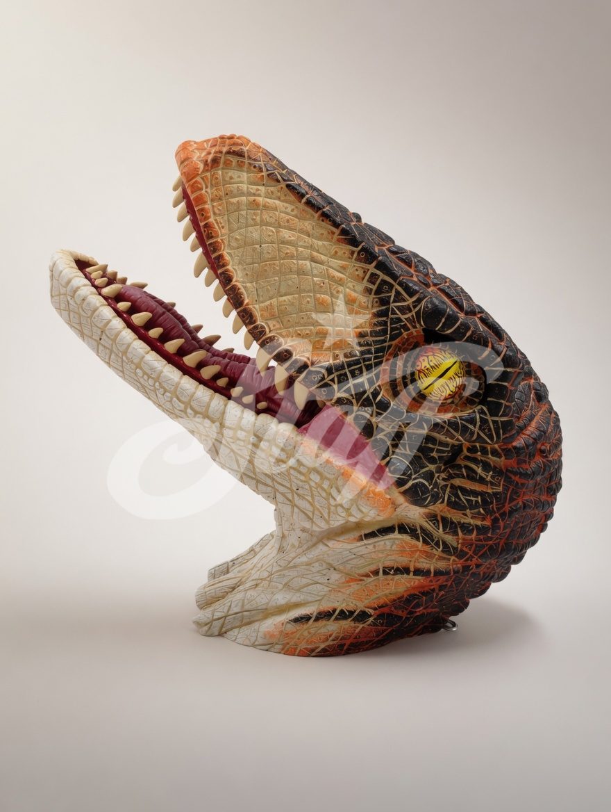 Cabeza de Cocodrilo Animatronic Abierta