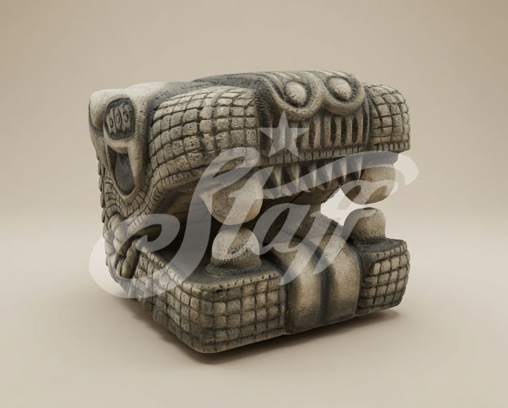 Cabeza de kukulcan maya