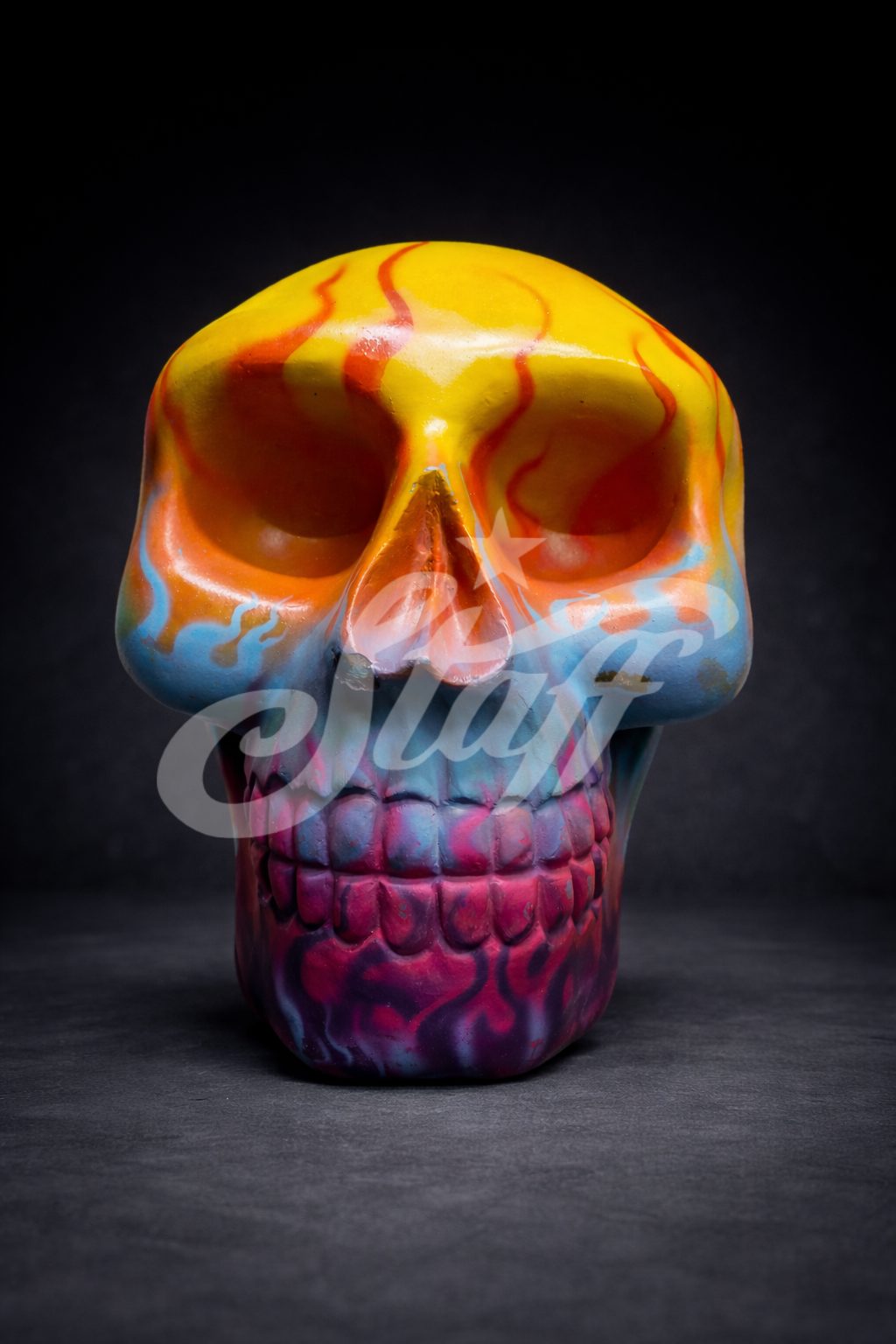 Calavera Degradada Luminosa Multicolor