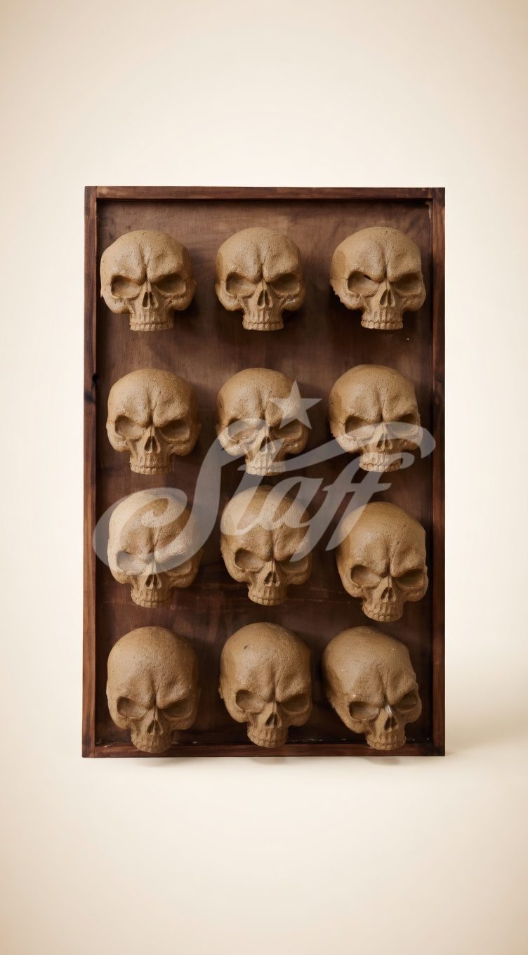 Panel de Calaveras Talladas Decorativas