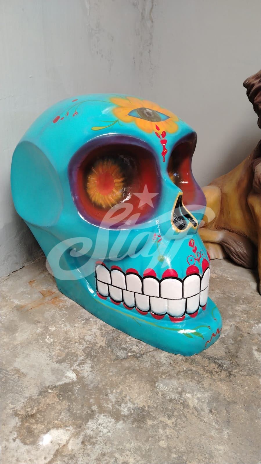 Calavera Turquesa Día de Muertos