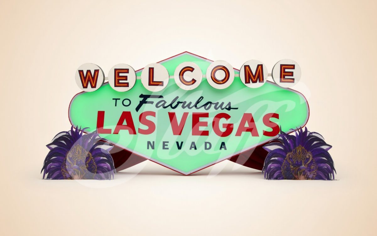 Cartel Bienvenida Las Vegas