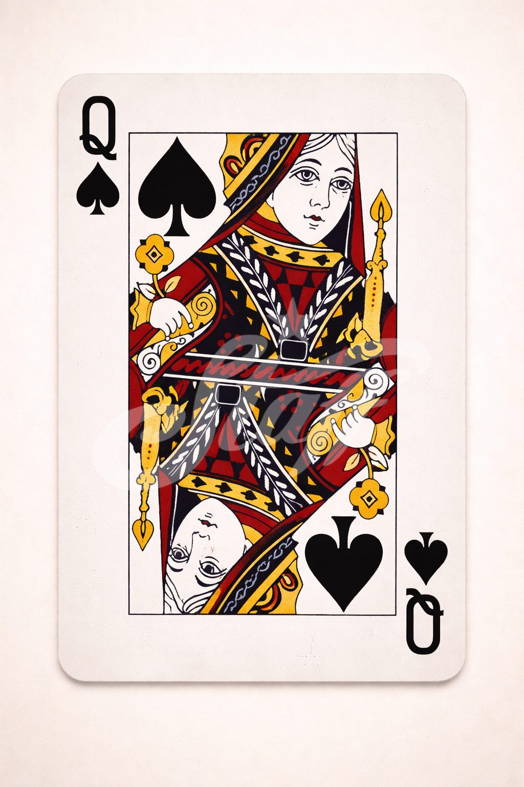 Carta Reina de Espadas Gigante