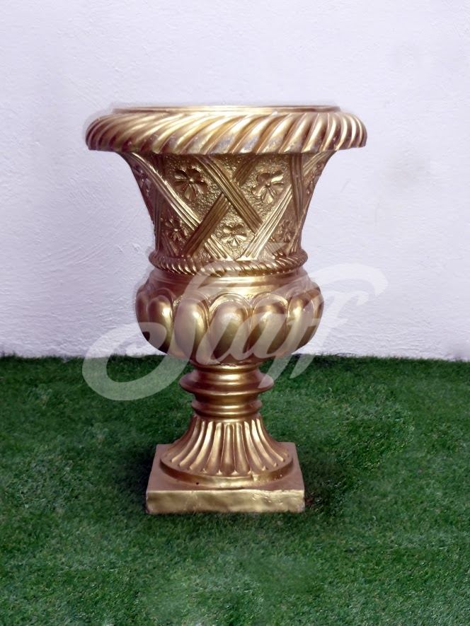Jarron Clásica Dorada Ornamental