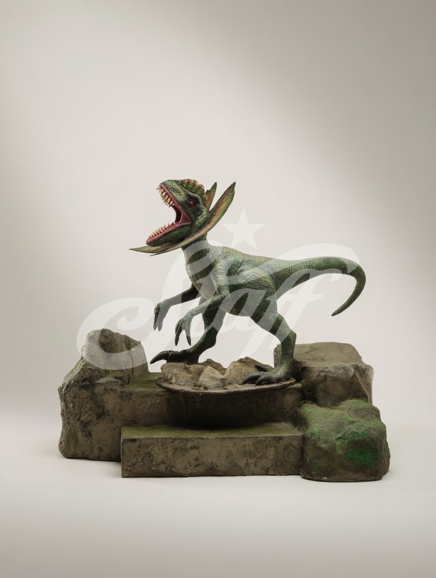 Dilophosaurus Prehistoric Dinosaur Prop