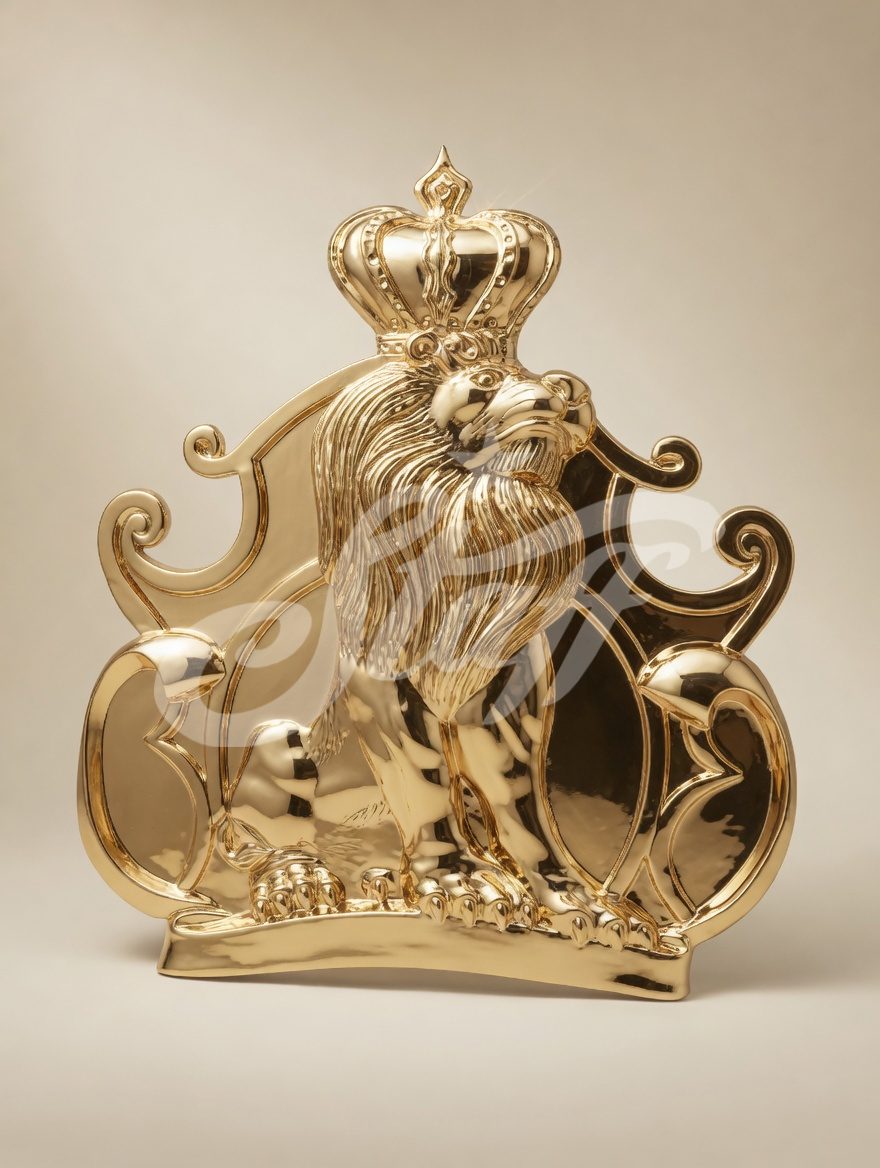 León Coronado Dorado Ornamental